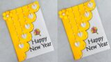 Greeting card for new year 2024/new year card easy/Card making idea for new year/happy new year card