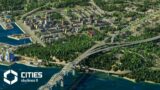 Growing a Realistic Island City with Highways, Power Plant and Highschool | Cities Skylines 2