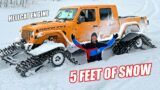 HELLCAT Swapped Jeep on GIANT Tracks is UNSTOPPABLE!!! & @HeavyDSparks Broke My Snow-Rail