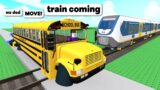 I Drive a UPGRADED School Bus Onto Train Tracks on Roblox
