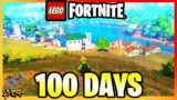 I Survived 100 Days In LEGO FORTNITE And Built A Giant City! From Shacks To Epic Castles In 100 Days