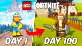 I Survived 100 Days in Lego Fortnite, Here's What Happened…