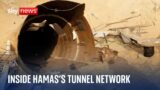 IDF shows media 'Hamas tunnel with railway track' in Gaza | Israel-Hamas war