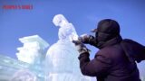 Ice sculpture  of Terracotta Warriors in #Harbin