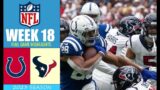 Indianapolis Colts Vs Houston Texans FULL GAME WEEK 18 | NFL Highlights  Today