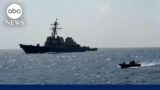 Iranian-backed Houthi boats sunk by US Navy helicopters
