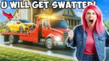 Karen Gets Me SWATTED After I TOW Her Car Off My Private Property!