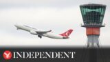 Live: Planes land at Heathrow airport as Storm Isha hits UK