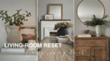 Living-room Reset After Christmas Time | Neutral and Simple Decor for Winter and Early Spring