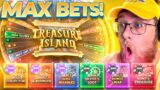 MAX BETS ON TREASURE ISLAND GAME SHOW (INSANE)