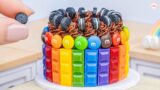 M&M's OREO Chocolate Cake | Miniature Chocolate Cake  Decorating With M&M's Candy By Yummy Bakery