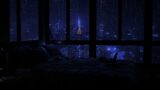Midnight Rain Melody – Night Rain on the City Streets and Bedroom Window  – 24 Hours of Bedroom Rain