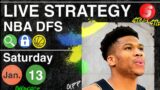 NBA DFS Strategy Saturday 1/13/24 | DraftKings & FanDuel NBA Lineup Picks