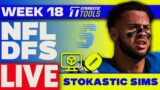 NFL DFS Stokastic Contest Sims Week 18 Picks | NFL DFS Strategy