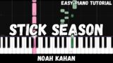 Noah Kahan – Stick Season (Easy Piano Tutorial)