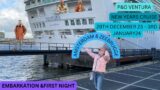 P&O Ventura New Year Cruise — Amsterdam , Zeebrugge . Embarkation , and first night aboard .
