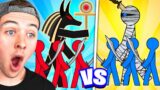 RED vs. BLUE Stick War! (EGYPTIAN GODS!)