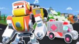 ROBOT AMBULANCE is out of control! SUPER ROBOT to the rescue! | Robot & Police Car Transform