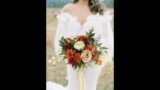 Rinlong Burnt Orange Bridal Bouquet Terracotta Wedding Bouquets