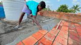 Roof Floor Techniques_Installation Terracotta Tile Fast and Easy Work|Roof Construction|Roof Tile