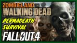 SURPRISE DISCOVERIES e8 ZOMBIELAND THE WALKING DEAD  FALLOUT 4 PERMADEATH GAMEPLAY