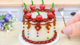 Satisfying Miniature Cherry Chocolate Cake Decorating | Mini Cakes Making By Yummy Bakery