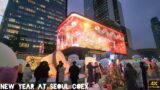 Seoul Christmas Snowy Walk on Gangnam, Coex, Samsung LED Light Fantasia, Starfeild Library |4K FHD
