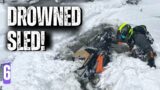 Soaked and Freezing. What Do We Do Now? \ Drowned Snowmobile in the Backcountry