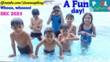 Swimming Pool Party with Cousins and Eating BUFFET for Dinner. Hulyan and Maya's Fun Video! Dec 2023