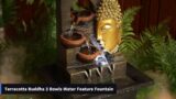 Terracotta Buddha 3 Bowls Water Feature Fountain