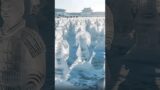 Terracotta Warriors and Horses Ice Sculpture   #shorts #IceSculpture #art #icefun #snowfun