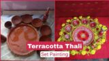 Terracotta thali set painting | hand painted design | #supriyaadhikary#viral#terracottathaliset