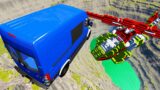 Throwing Cars At Lego Helicopter Leap Of Death – BeamNG.Drive
