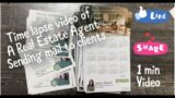 Time Lapse video of a Real Estate Agent sending mail to clients.