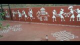 warli painting on terrace walls @terracotta #garden