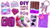 10 DIY PURPLE CRAFTS – Notebook Crafts – Pencil Holder and more… #purple