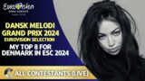 Dansk Melodi Grand Prix 2024 | MY TOP 8 | All Live Performances | Denmark in ESC 2024
