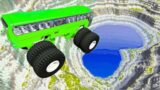 BeamNG drive – Leap Of Death Car Jumps & Falls Into Red water