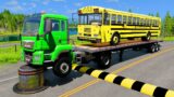 Big & Small Choo-Choo McQueen Boy, King Dinoco vs Pixar Car,Tow Mater vs DOWN OF DEATH -BeamNG.Drive