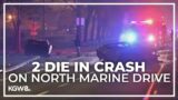 2 dead, 1 injured after street racing crash on North Marine Drive