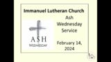 2/14/2024 Ash Wednesday Service