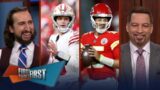 49ers ‘against all odds’ vs. Chiefs, Purdy downplays game-manger label | NFL | FIRST THINGS FIRST !!