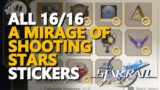A Mirage of Shooting Stars Sticker Collection Dreamscape Pass Honkai Star Rail All 16/16