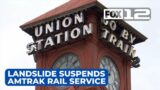 Amtrak rail service suspended between Portland, Seattle for 2 days due to landslide