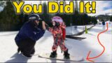 Bristol's First Time Snowboarding a Mountain
