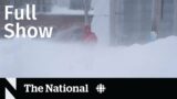 CBC News: The National | Winter storm buries Atlantic Canada