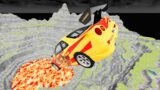 Cars vs Leap of Death Lava Pit Realistic Crashes  653  –  BeamNG.Drive Gameweon
