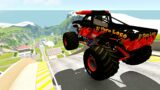 EL TORO LOCO Monster Jam Trucks Vs Death Decent Destruction and Beamng drive