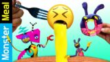 Emoji Cheese Ball & Jax Donut, Zooble Pizza | [ fictional video ] | Monster Meal ASMR