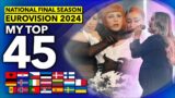 Eurovision 2024 | National Final Season – My Top 45 So Far [February 5th]